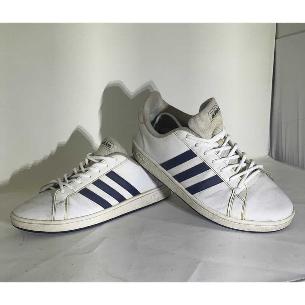 Adidas Grand Court Base White Black size 12